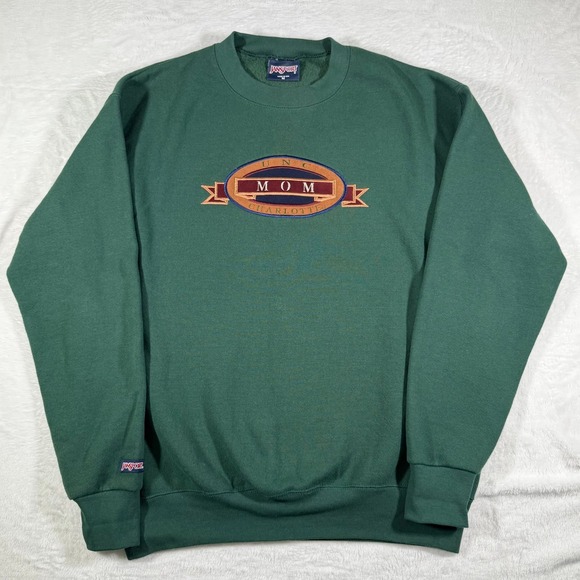 Vintage JanSport UNC Charlotte Mom Sweatshirt, Green, Size M - Picture 1 of 6